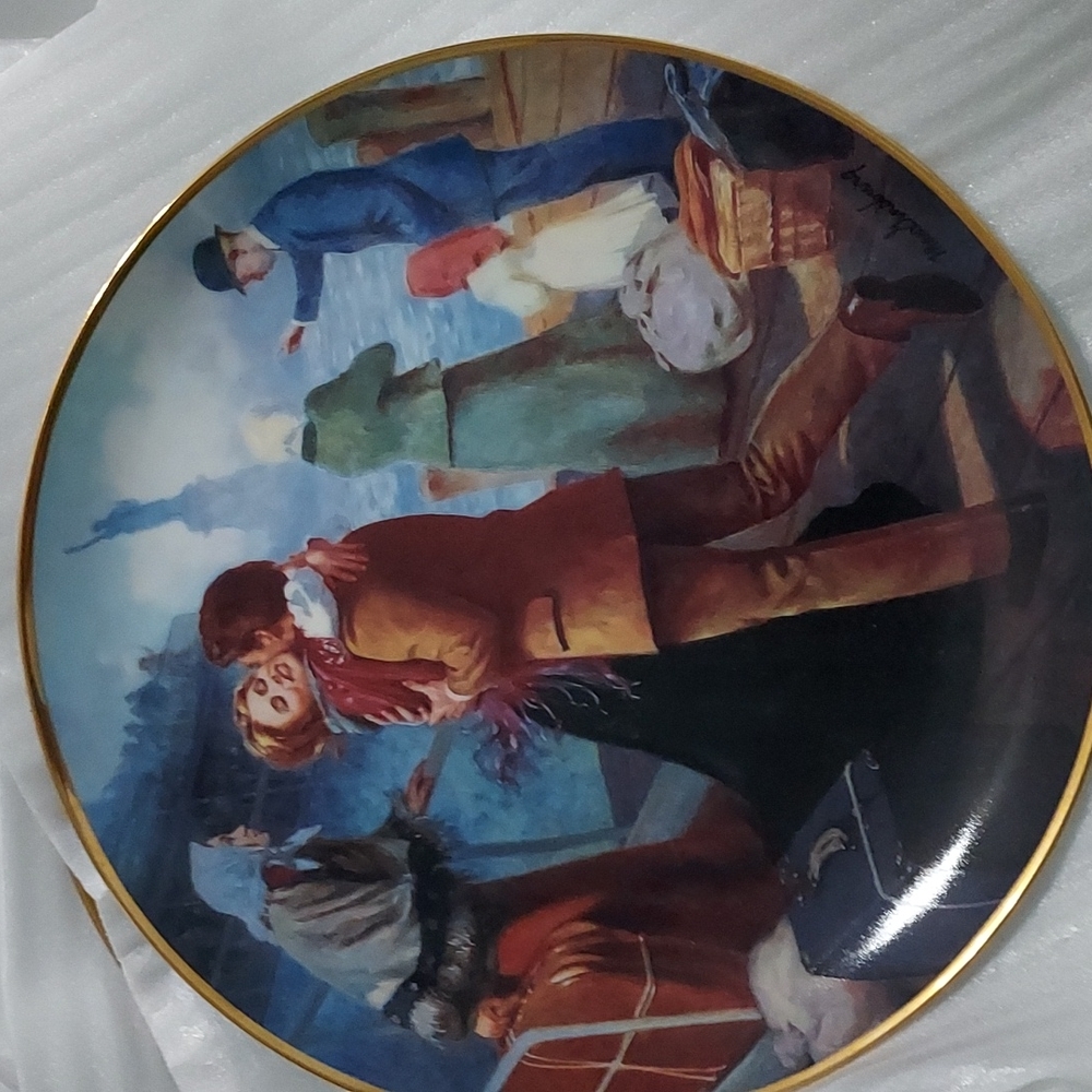 Together at Last by Max Ginsburg, The Ellis Island Porcelain Plate 8 inches